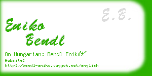 eniko bendl business card